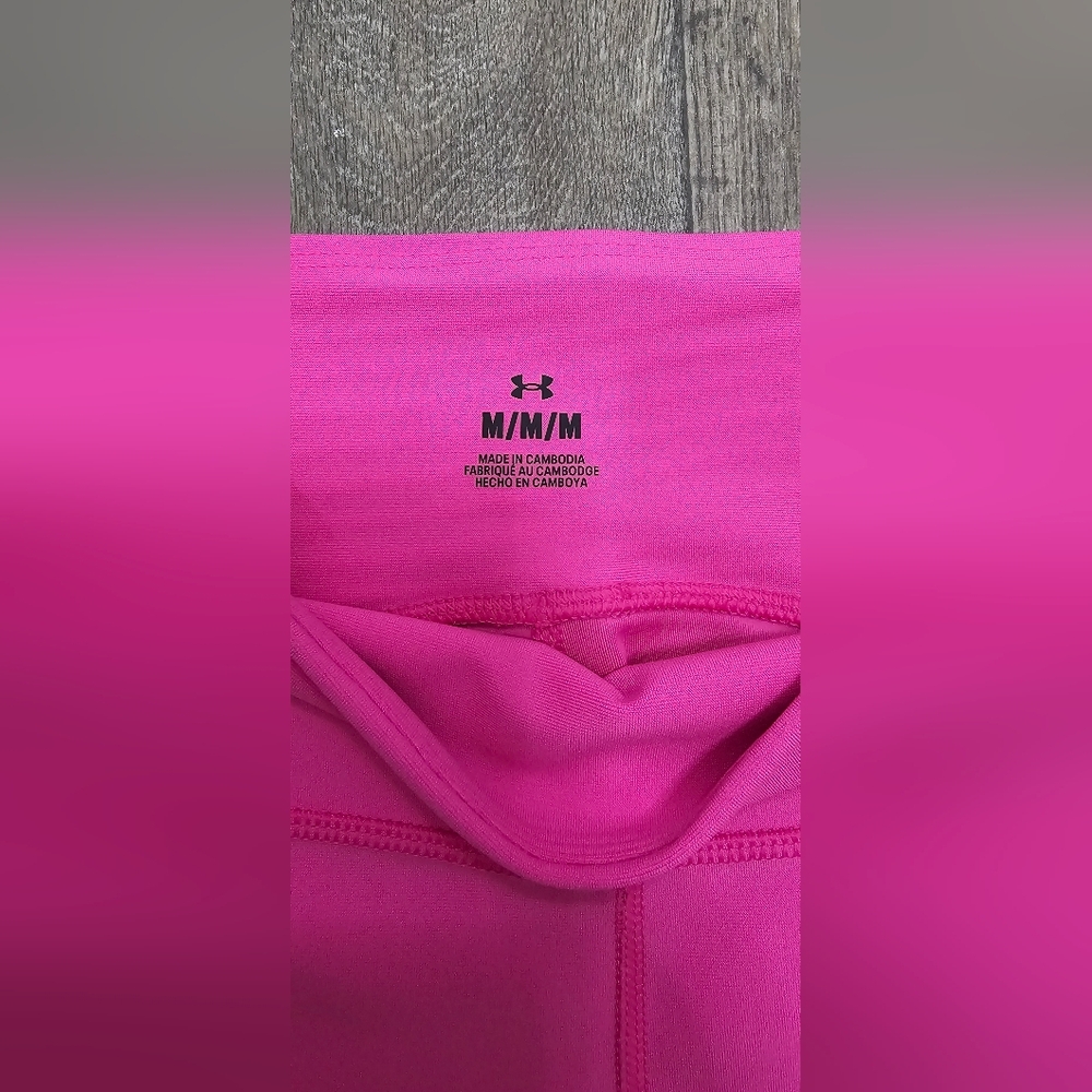 Under Armour Pink Patterned High-Rise Compression Leggings-Size Medium - Picture 3 of 4